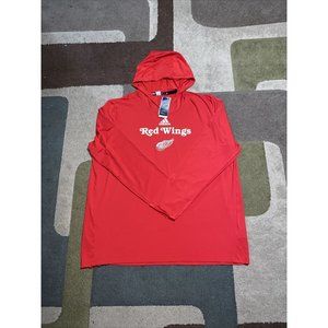 NWOT Adidas Detroit Red Wings Mens Long Sleeve Training Top Sweatshirt Size XL